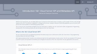
                            8. 1&1 Cloud Server API and Metadata API documentation