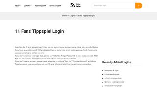 
                            4. 11 Fans Tippspiel Login - Sign In to Account in One Click
