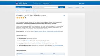 
                            3. 1&1 Hilfe Center - Einstellungen für Ihr E-Mail-Programm