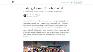 
                            5. 11 things I learned from Ido Portal - Olivier Goetgeluck - Medium