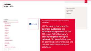 
                            7. 1&1 Versatel - United Internet AG