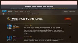 
                            2. 110 Boost Can't Get to Ashran - World of Warcraft Forums ...