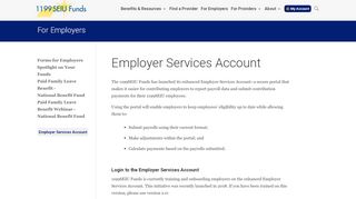 
                            4. 1199SEIU Employer Services Account