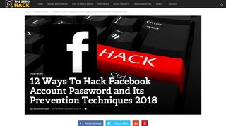 
                            2. 12 Ways To Hack Facebook Account Password 2018 - The ...