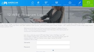 
                            3. 12 WBP Program Log In - American Posture Institute