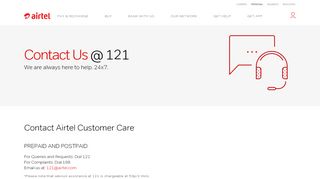 
                            4. 121 Contact Airtel Customer Care- Prepaid,DTH ...