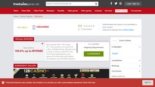 
                            5. 128Casino Online Casino Review - Freecasinogames