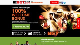 
                            5. 12BET India Best Cricket Sports Betting Casino Premier ...