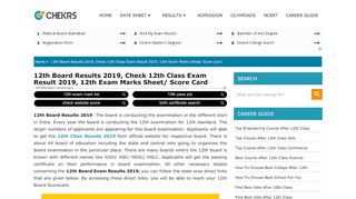 
                            5. 12th Board Results 2019 - Check 12th Exam Marks/ …