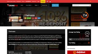 
                            5. 12winasia - Best Online Casino Review & Listing in Malaysia