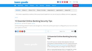 
                            5. 13 Essential Online-Banking Security Tips | Tom's Guide