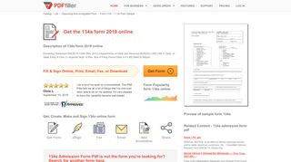 
                            5. 134a Form 2018 Online - Fill Online, Printable, Fillable, Blank | PDFfiller