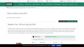 
                            2. 138.com Promo Code 2019 » Get your sign up offer today!
