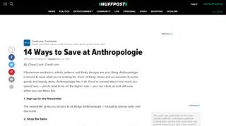 
                            6. 14 Ways to Save at Anthropologie | HuffPost