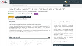 
                            4. 144 Crore Manufacturing & Trading Private Limited - Financial ...