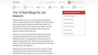 
                            2. 15 Best Blogs for Job Seekers | WikiJob