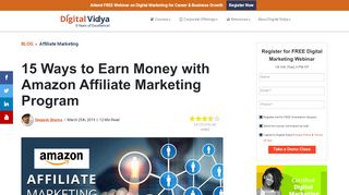 
                            1. 15 Ways to Earn Money with Amazon Affiliate Marketing Program