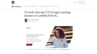 
                            6. 15 weeks into my UX Design Learning Journey at Lambda School…