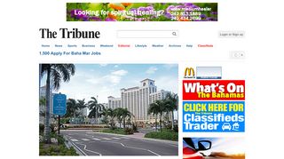 
                            9. 1,500 apply for Baha Mar jobs | The Tribune