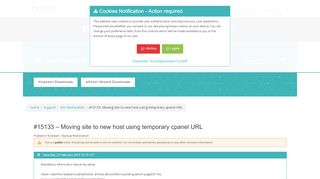 
                            5. 15133: Moving site to new host using temporary cpanel URL