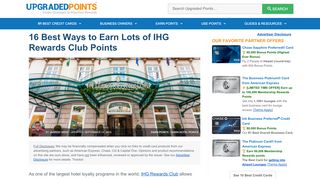 
                            6. 16 Best Ways to Earn Lots of IHG Rewards Club …