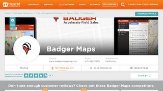 
                            8. 17 Badger Maps Customer ... - featuredcustomers.com