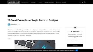 
                            4. 17 Great Examples of Login Form UI Designs - Inscribe Mag