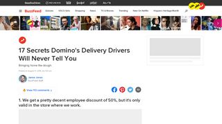 
                            6. 17 Secrets Domino's Delivery Drivers Will Never Tell You - BuzzFeed