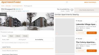 
                            3. 1701 Prospect St - Lincoln, NE | Apartment Finder