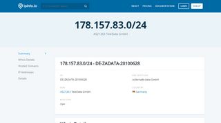 
                            5. 178.157.83.0/24 Netblock Details - zollernalb-data GmbH ...