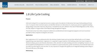 
                            9. 1.8 Life Cycle Costing | GSA