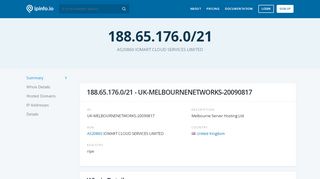 
                            8. 188.65.176.0/21 Netblock Details - Melbourne Server ...