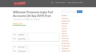 
                            7. 18Stream Premium login Full Accounts - Free Update Premium ...