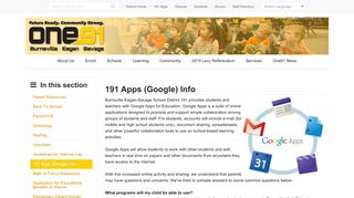 
                            2. 191 Apps (Google) Info | ISD 191