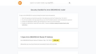
                            2. 192.168.0.1 - Arris SBG6900-AC Router login and password