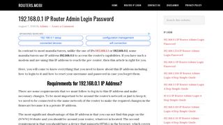 
                            10. 192.168.0.1 IP Router Admin Login Password - Routers.Mobi