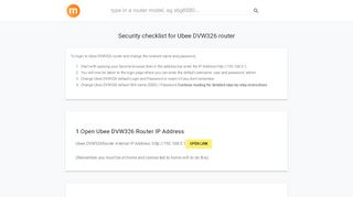 
                            2. 192.168.0.1 - Ubee DVW326 Router login and password