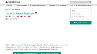 
                            4. 192.168.0.254 Admin Panel Login - 19216811.live