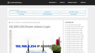 
                            5. 192.168.0.254 Router Admin Login Username and Password