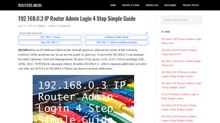 
                            8. 192.168.0.3 IP Router Admin Login 4 Step Simple …