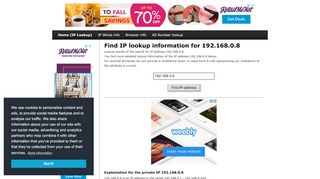 
                            1. 192.168.0.8 - Find IP Address - Lookup and locate an ip ...