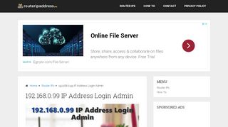 
                            6. 192.168.0.99 IP Address Login Admin - routeripaddress.site