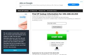 
                            8. 192.168.10.253 - Find IP Address - Lookup and locate an ip ...