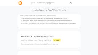 
                            9. 192.168.1.1 - Asus TM-AC1900 Router login and password