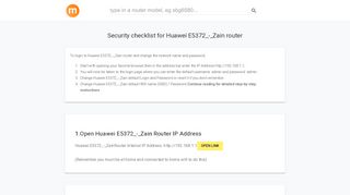 
                            4. 192.168.1.1 - Huawei E5372_-_Zain Router login and password