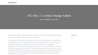 
                            8. 192.168.1.1 Livebox Orange Admin – yuppidi.com