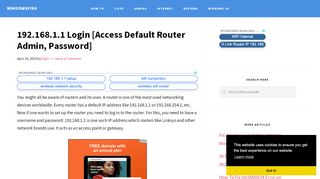 
                            9. 192.168.1.1 Login [Access Default Router Admin, Password]