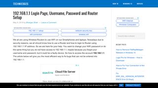 
                            9. 192.168.1.1 Login Page, Username, Password and Router …