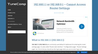 
                            2. 192.168.1.1 or 192.168.0.1 - Cannot Access Router …