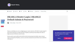 
                            5. 192.168.1.1 Router Login | 192.168.l.l Default …